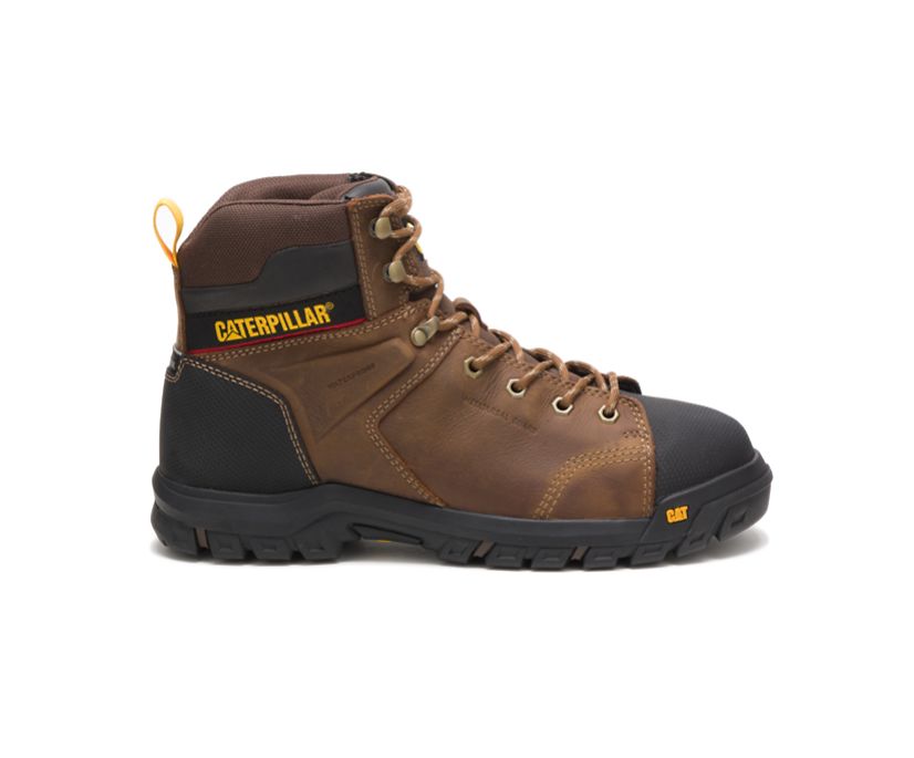 Caterpillar Wellspring Waterproof Metatarsal Guard Steel Toe - Mørke Brune Vernestøvler Herre - Norg